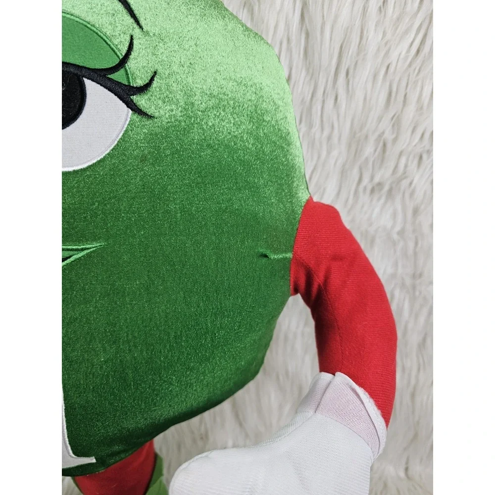 Super Nice Jumbo Mrs. M&M Christmas Plush 24 Inches Green Red